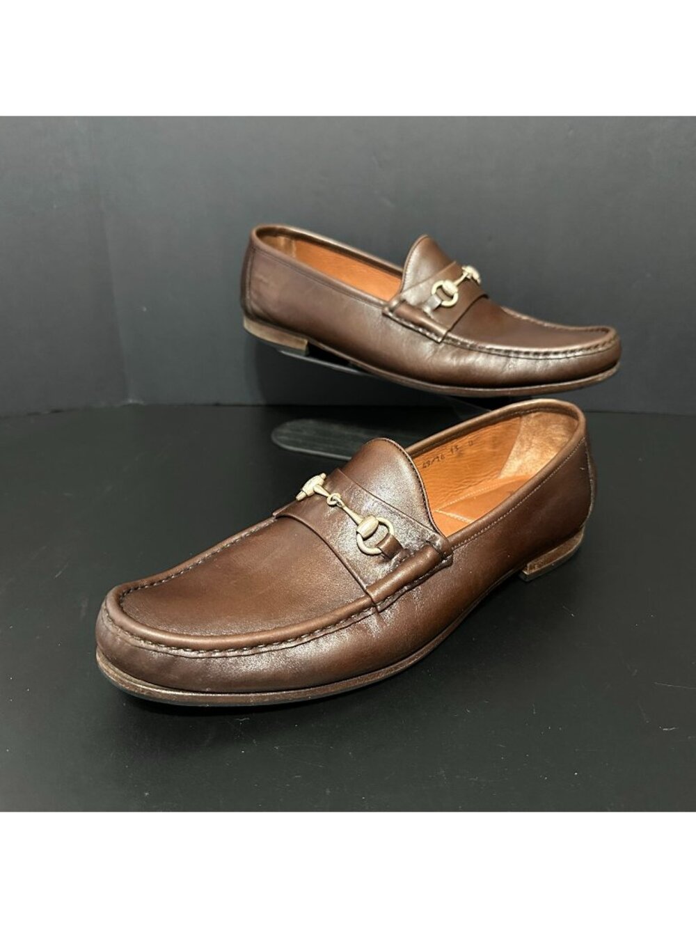 Vintage ALLEN EDMONDS Verona Italian Leather Bit Loafers Brown Mens Size 13D